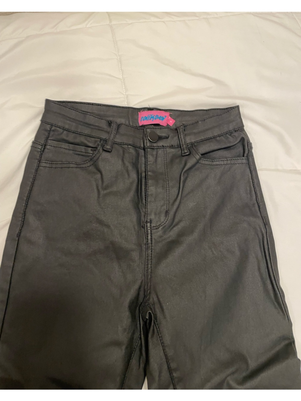 Edikted Black Leather Pants